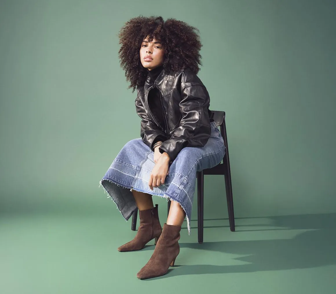 Addison Curve Heel Ankle Boots
