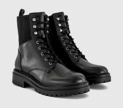 Affirm Elastic Panel Lace Up Boots