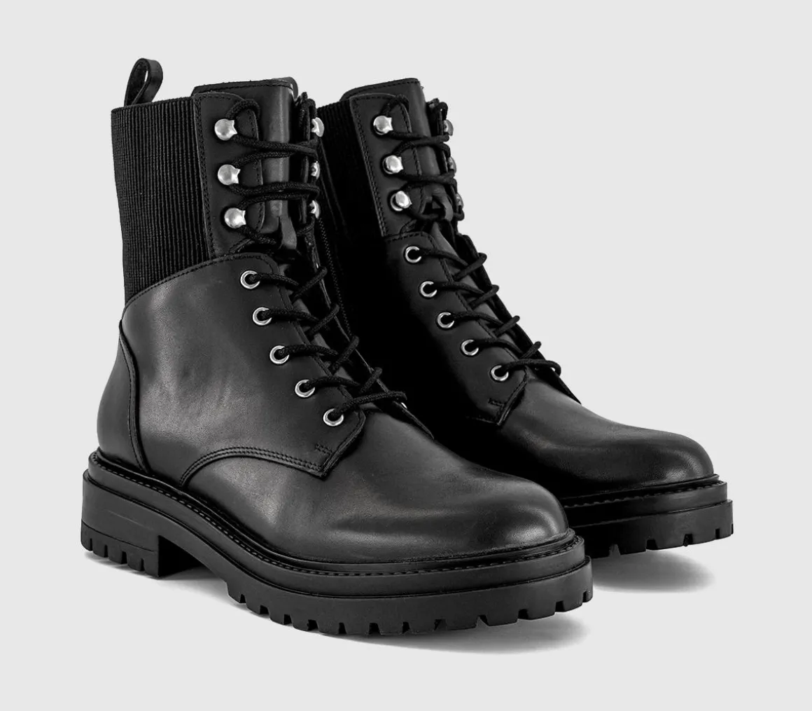 Affirm Elastic Panel Lace Up Boots