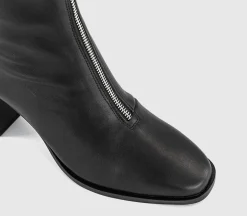 Aiden Front Zip Block Heel Boots