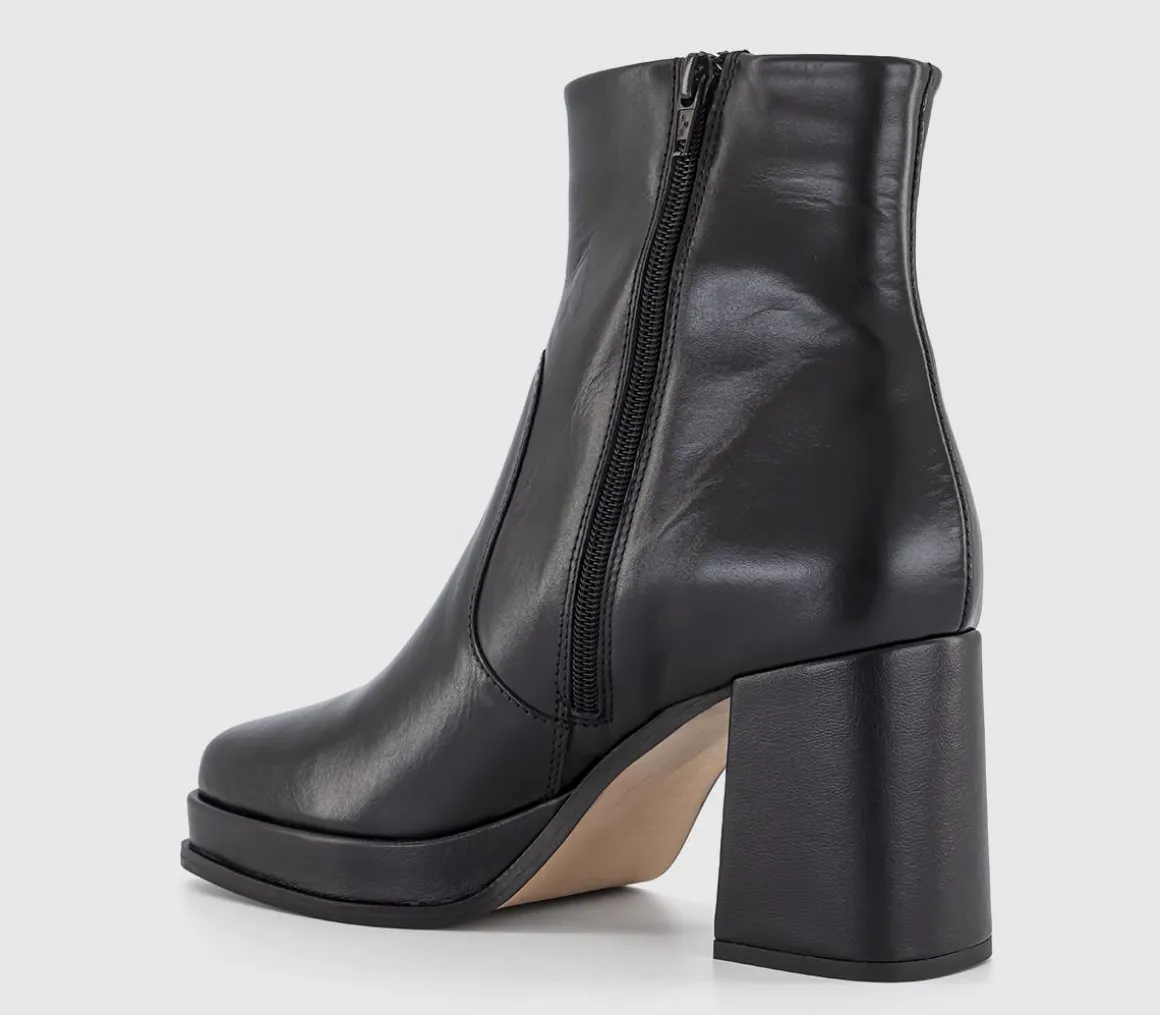 Apply Covered Platform Block Heel Ankle Boots