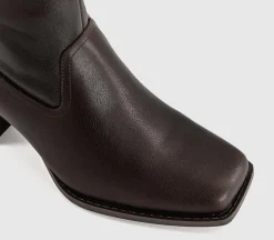 Arcadia Square Toe Block Heel Ankle Boots