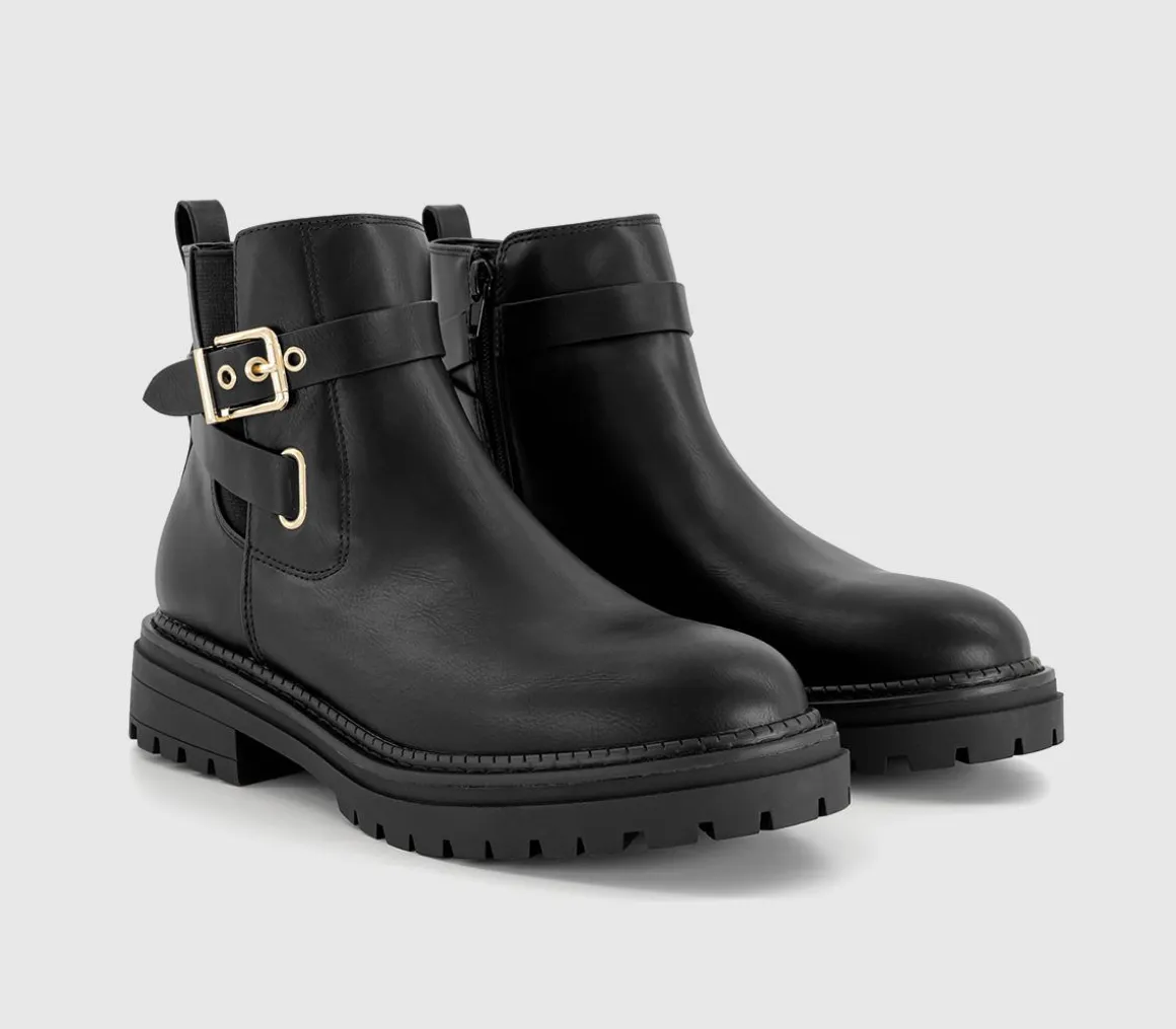 Ashley Buckle Detail Ankle Boots