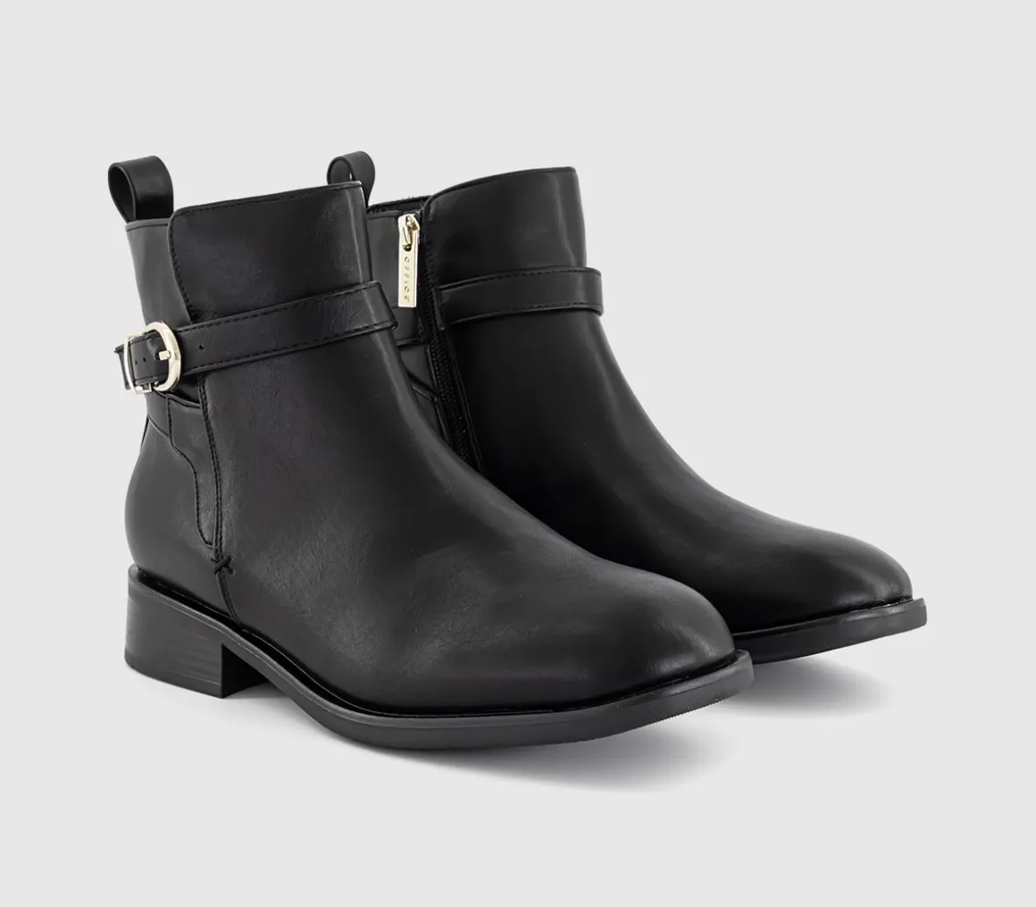 Athens Buckle Strap Ankle Boots
