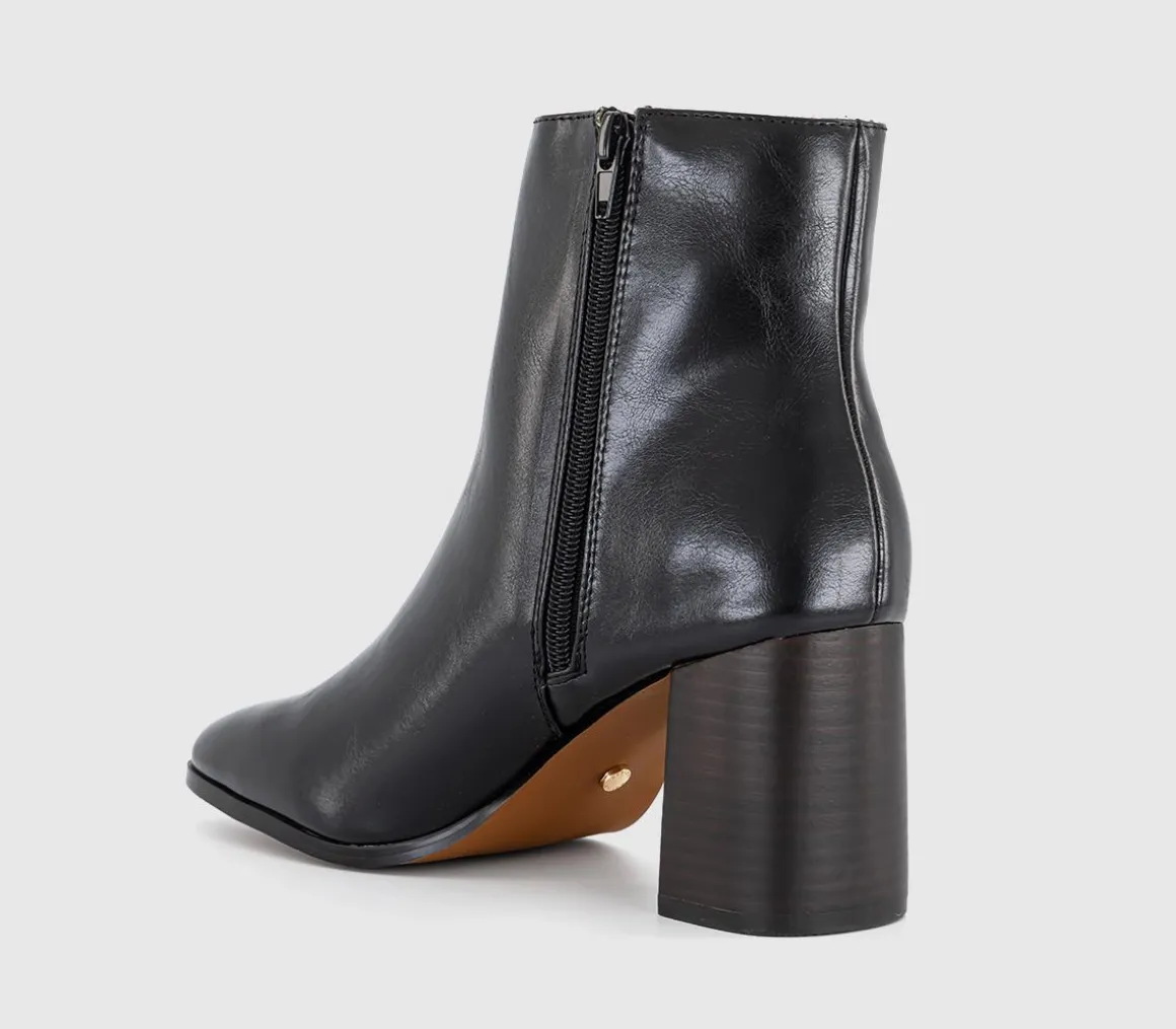 Ava Block Heel Ankle Boots