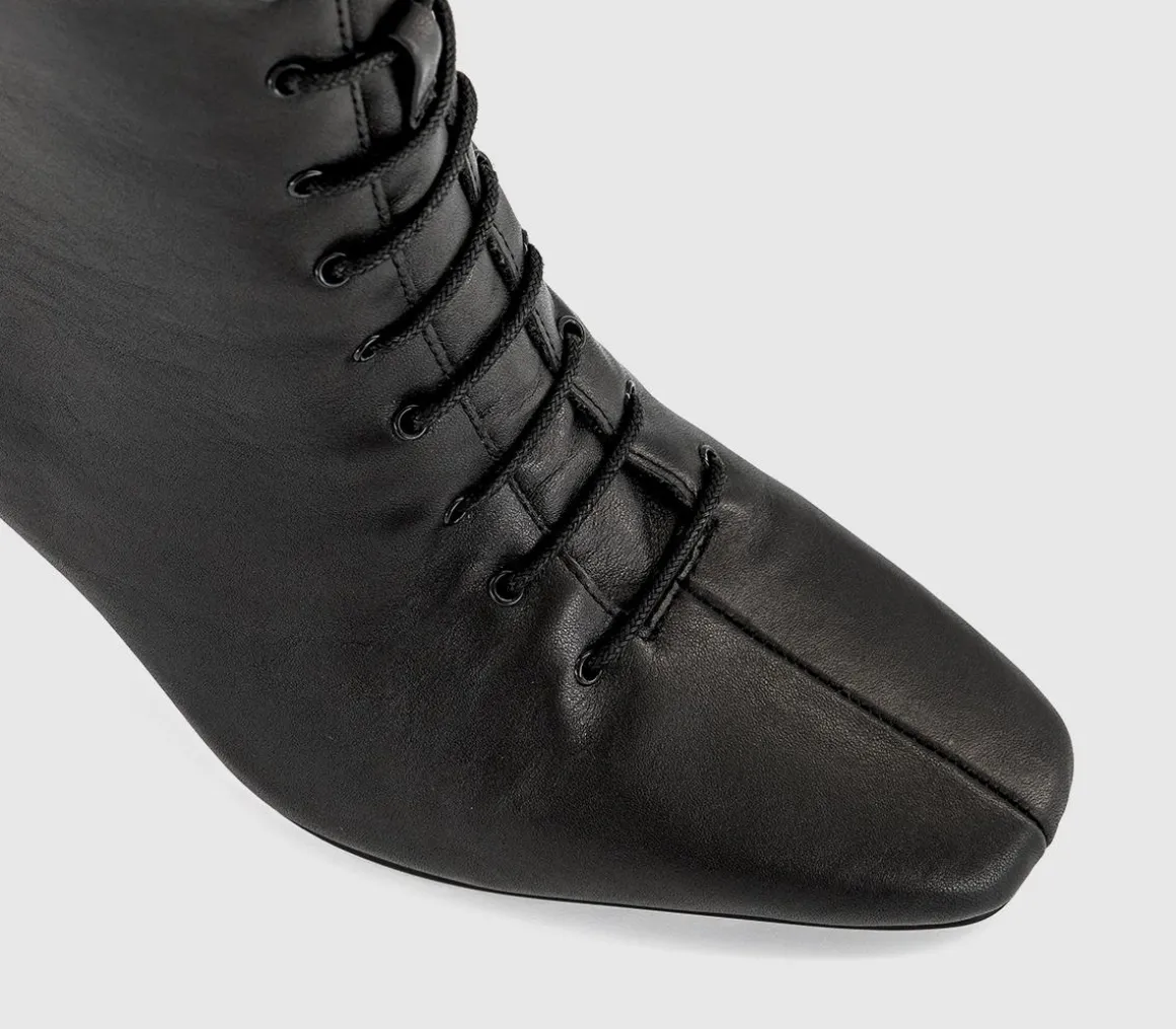 Avery Slim Heel Lace Up Ankle Boots