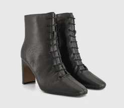 Avery Slim Heel Lace Up Ankle Boots
