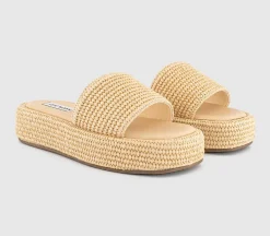 Beachy Raffia Slides