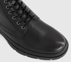 Bowie Chunky Leather Lace Boots