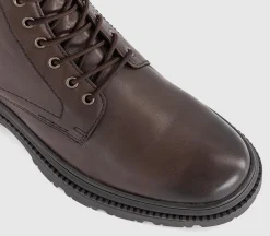 Bowie Chunky Leather Lace Boots