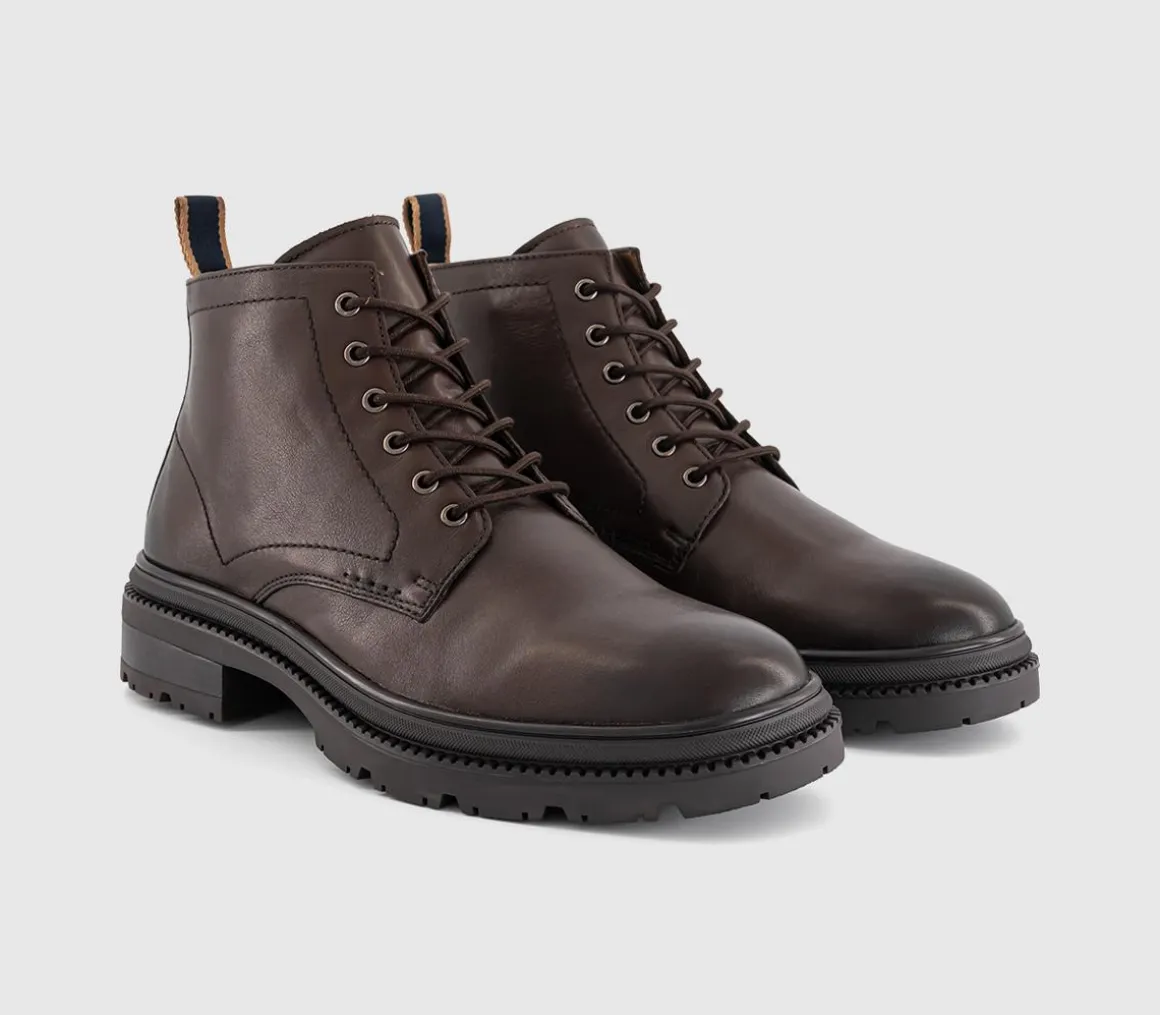 Bowie Chunky Leather Lace Boots