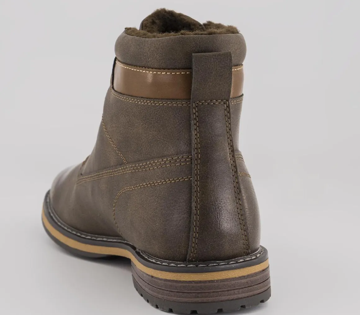 Brodie Borg Lined Lace Up Boots