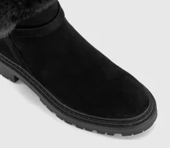 Earth Addict: Akka Fur Cuff Ankle Boots