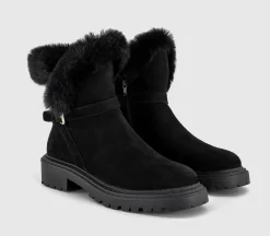 Earth Addict: Akka Fur Cuff Ankle Boots