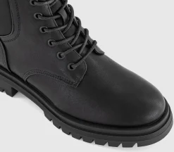 Earth Addict Bluebell Chunky Lace Up Ankle Boots