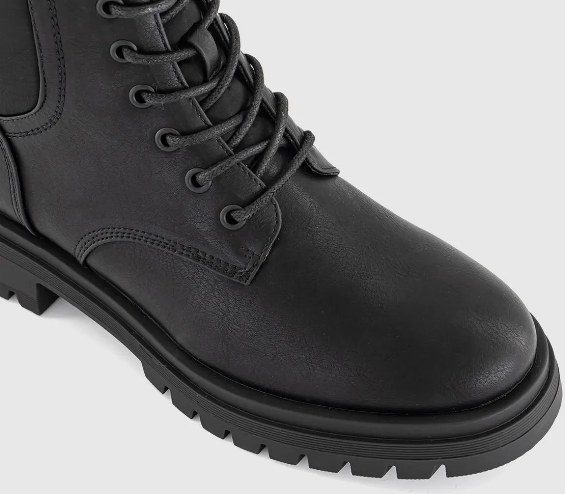 Earth Addict Bluebell Chunky Lace Up Ankle Boots