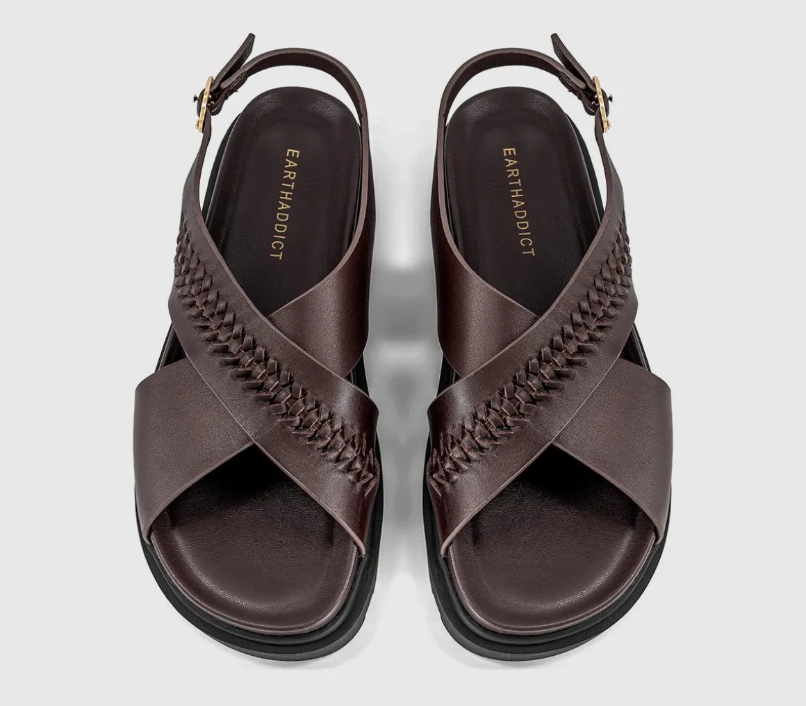 Earth Addict Fleur Cross Over Chunky Sandals
