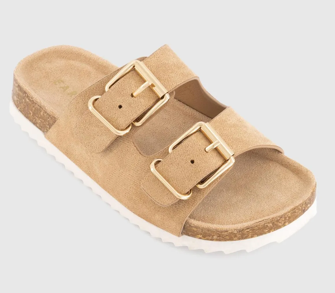 Earth Child: Evergreen Footbed Slip On Sandals