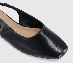 Fame Square Toe Slingback Flats