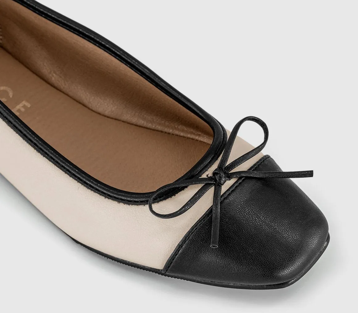 Fan Girl Square Toe Bow Ballet Pumps
