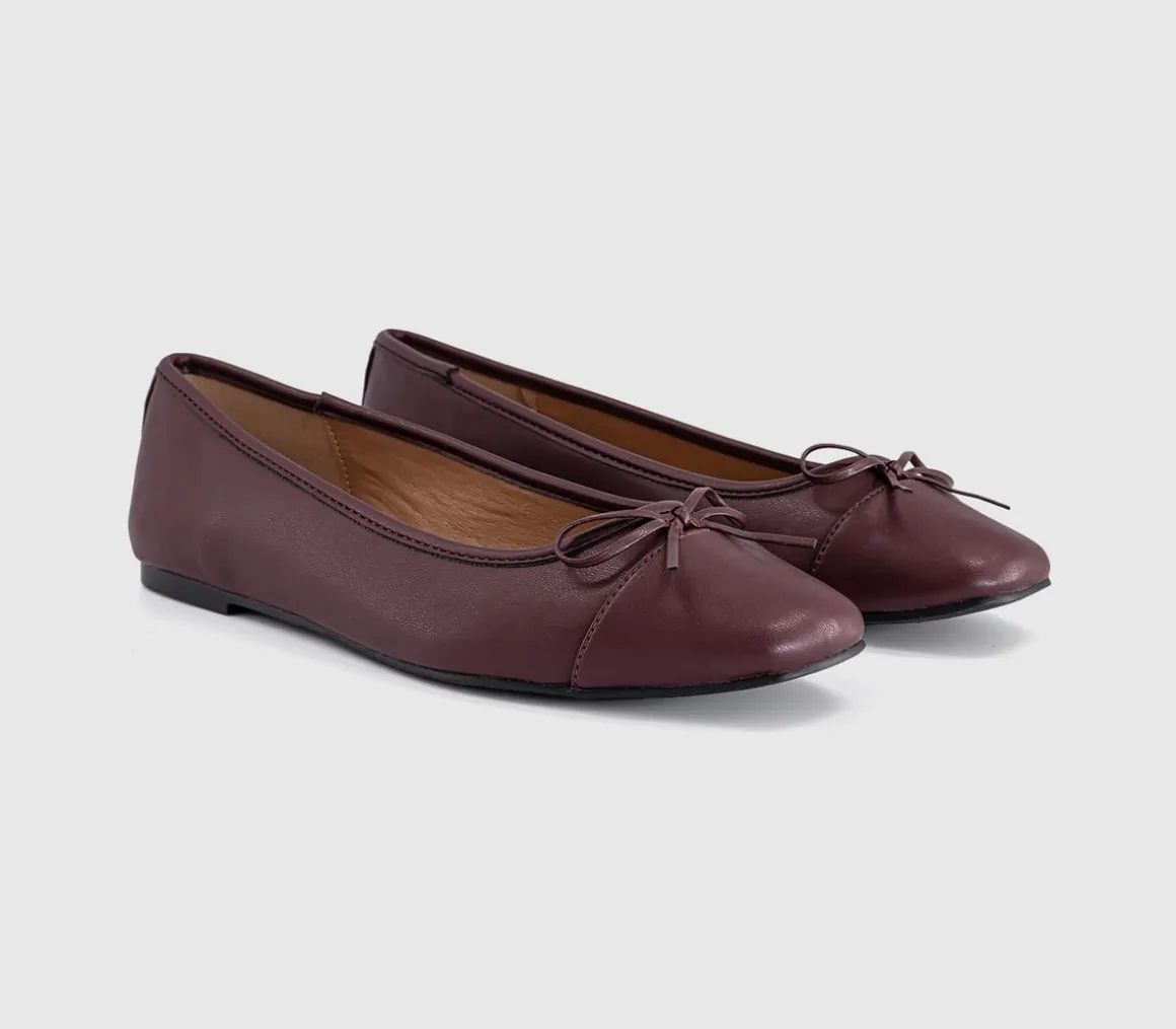 Fan Girl Square Toe Bow Ballet Pumps