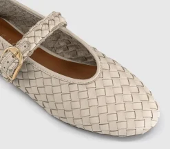 Fauna Leather Weave Mary Janes