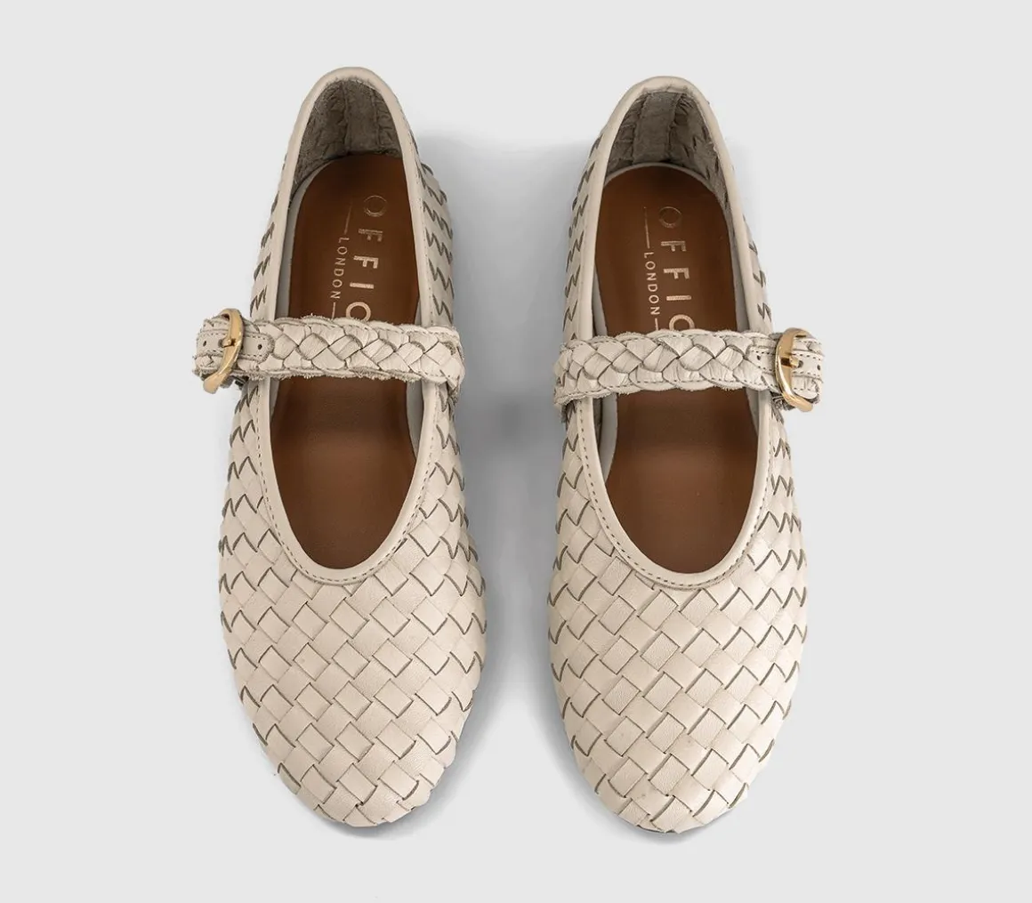 Fauna Leather Weave Mary Janes