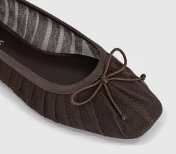 Fearless Mesh Ruched Ballet Flats