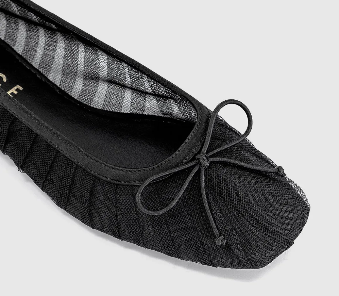 Fearless Mesh Ruched Ballet Flats