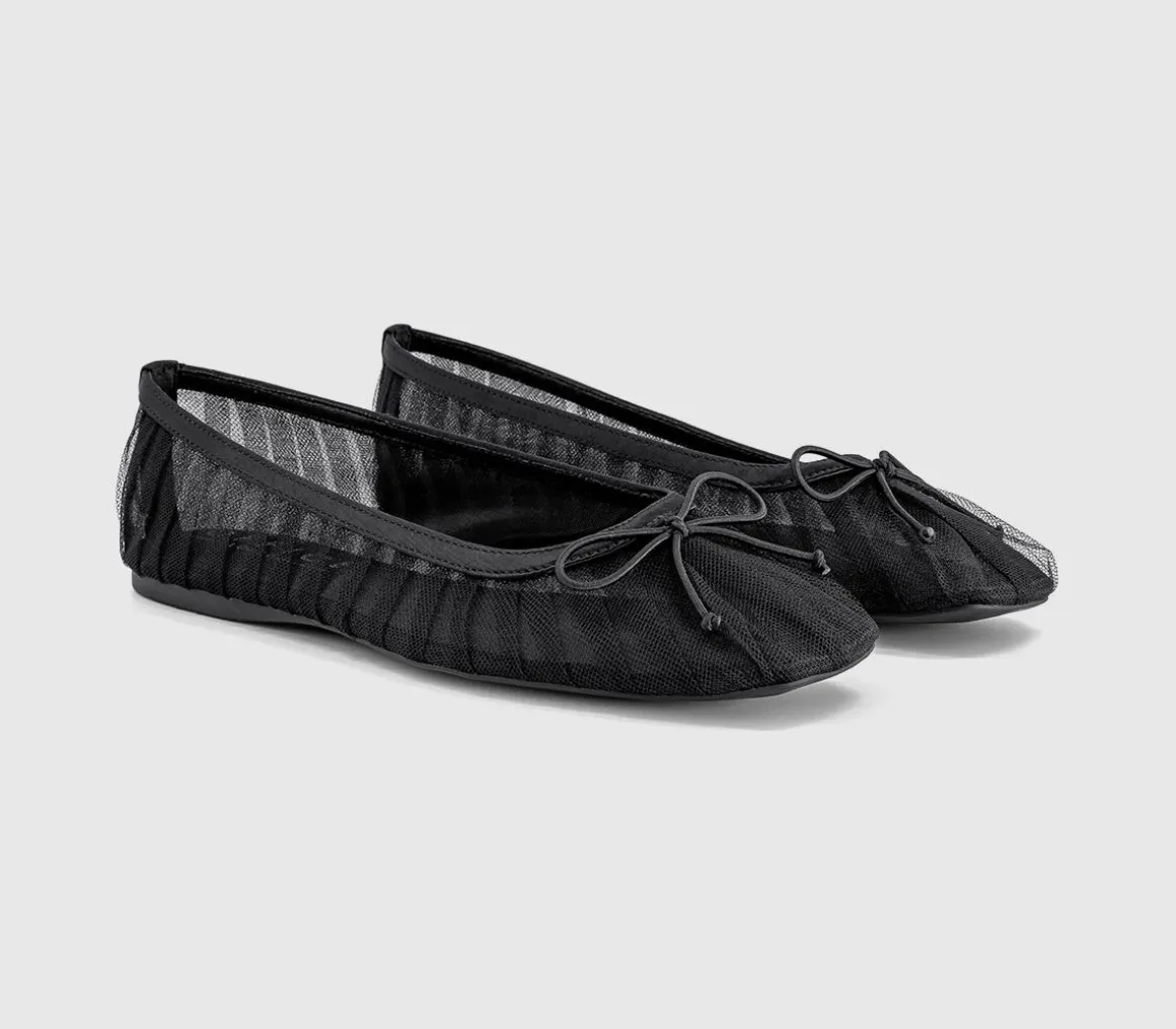 Fearless Mesh Ruched Ballet Flats