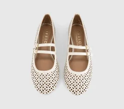Flair Laser Cut Double Strap Mary Janes