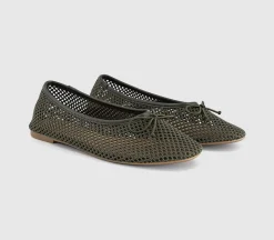 Fling String Mesh Ballet Flats
