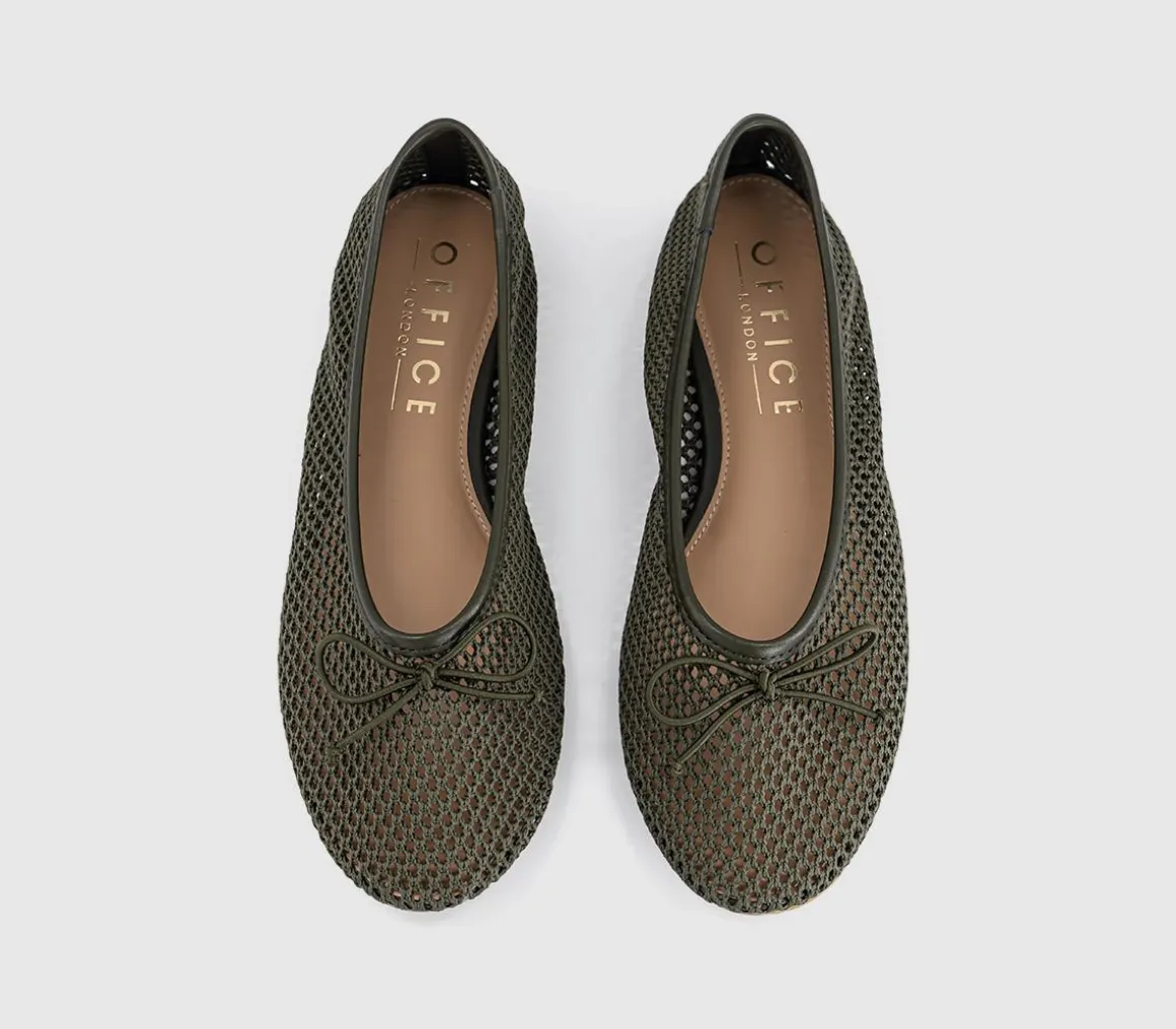 Fling String Mesh Ballet Flats