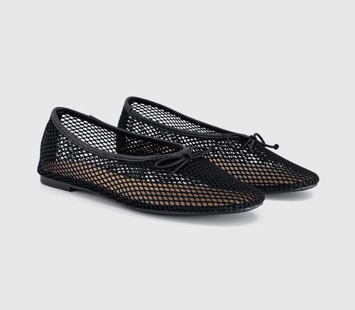 Fling String Mesh Ballet Flats