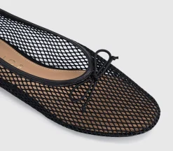 Fling String Mesh Ballet Flats