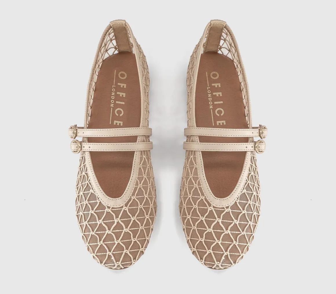 Flirting Woven Mesh Mary Jane Ballet Flats