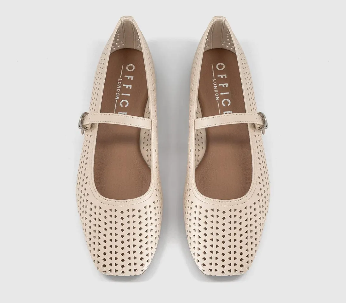 Flourishing Laser Cut Mary Jane Ballet Pumps