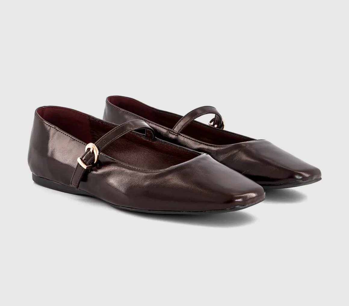Flourish Square Toe Mary Jane Ballet Pumps