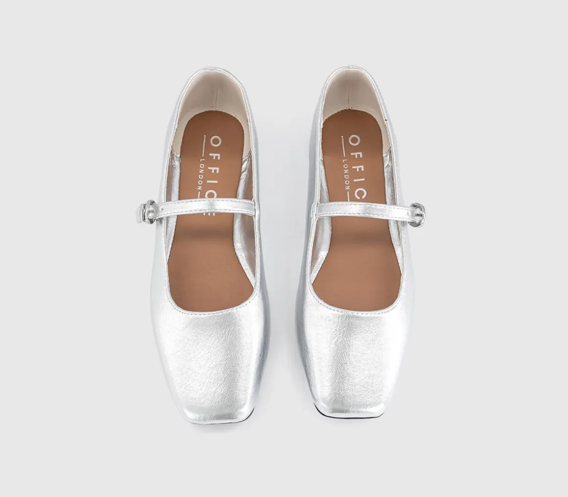 Flourish Square Toe Mary Jane Ballerina Flats