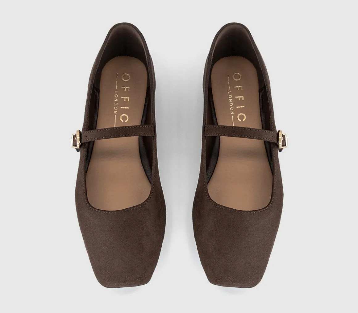 Flourish Square Toe Mary Jane Ballet Pumps