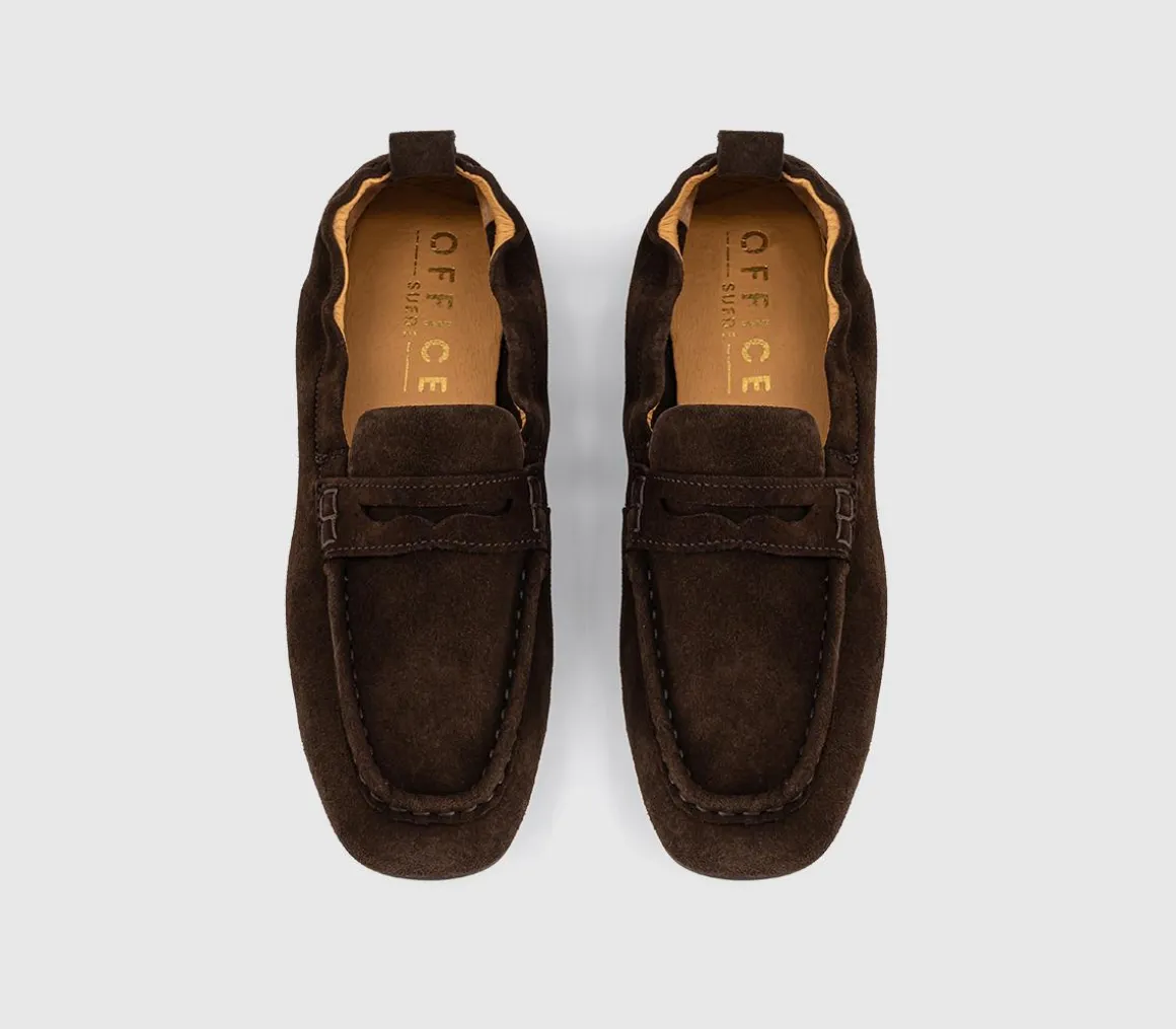 Fondant Square Toe Ruched Loafers