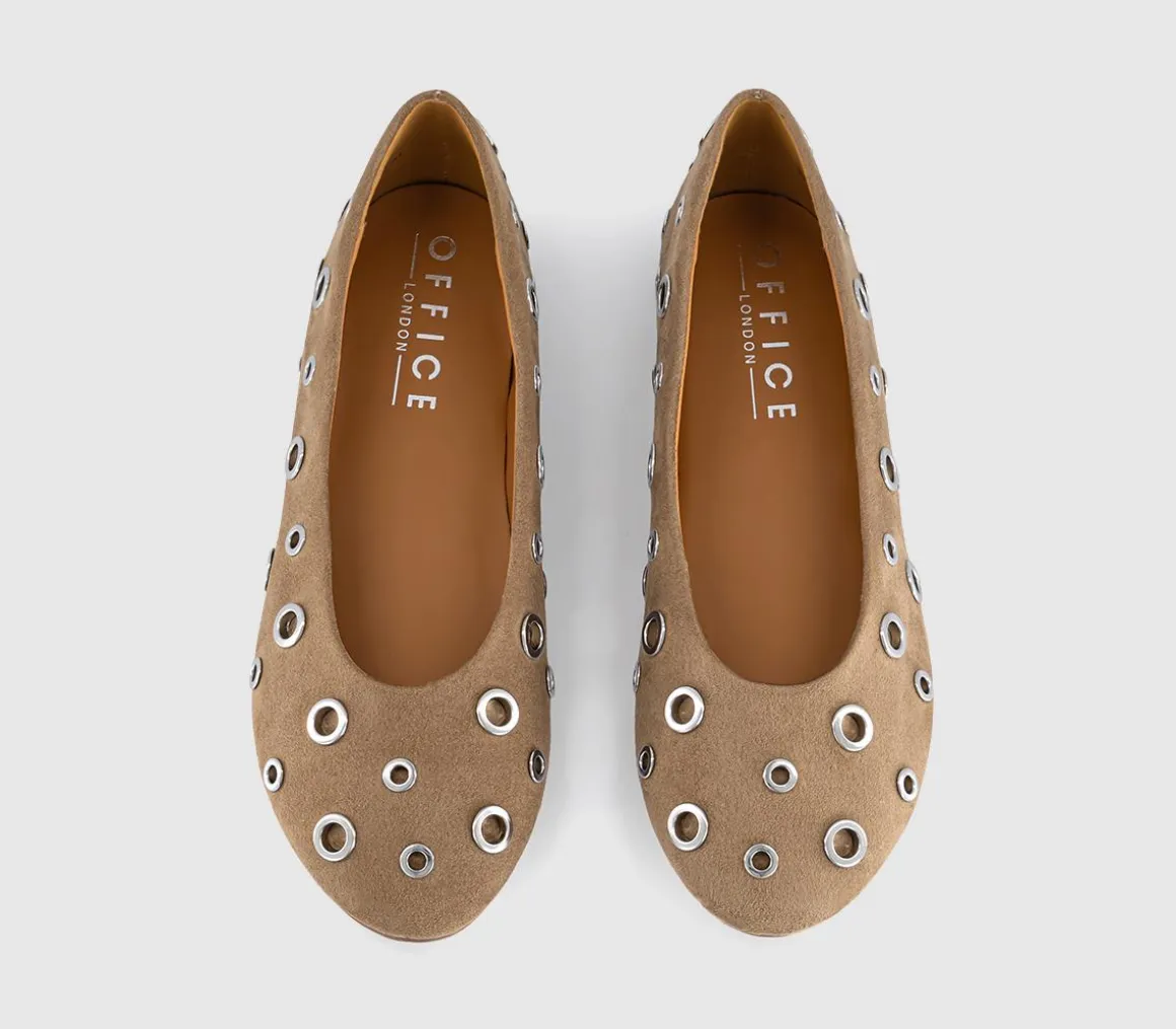 Forever Rivet Hardware Ballerina Shoes