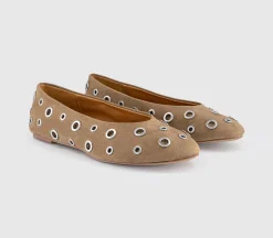 Forever Rivet Hardware Ballerina Shoes