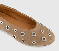 Forever Rivet Hardware Ballerina Shoes