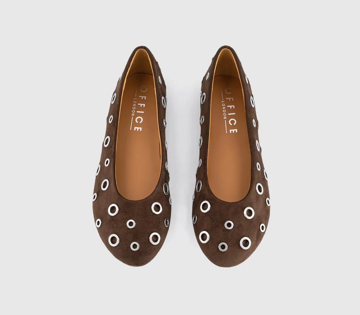 Forever Rivet Hardware Ballerina Shoes