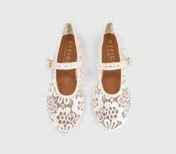 Forget Me Not Crochet Mary Jane Ballerinas
