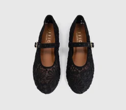 Forget Me Not Crochet Mary Jane Ballerinas