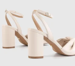 Hallow Soft Twist Front Block Heels