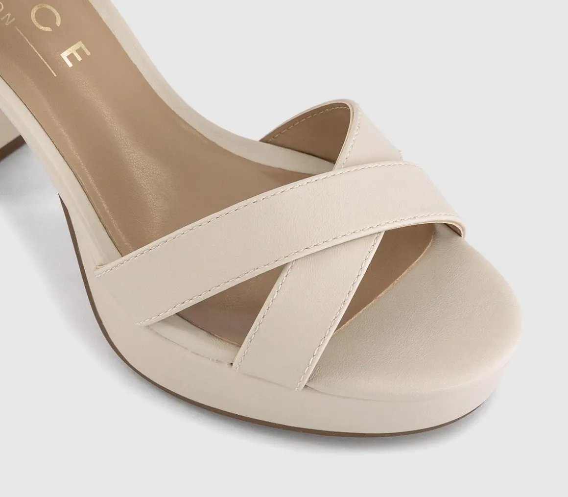 Honor Cross Over Platform Block Heel Sandals