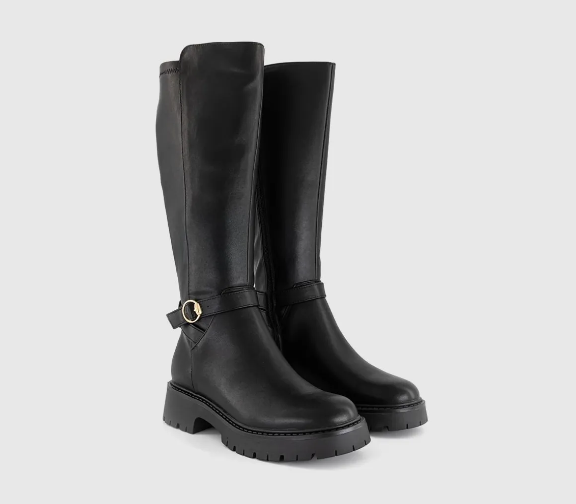 Kaia Buckle Detail Riding Boots